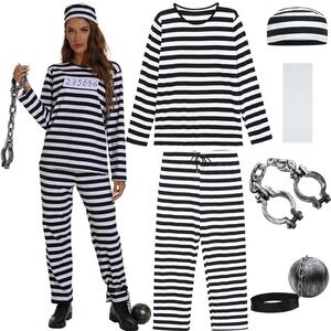 Prisoner costume. Worn once. Size sm. Orange stickers can be removed.